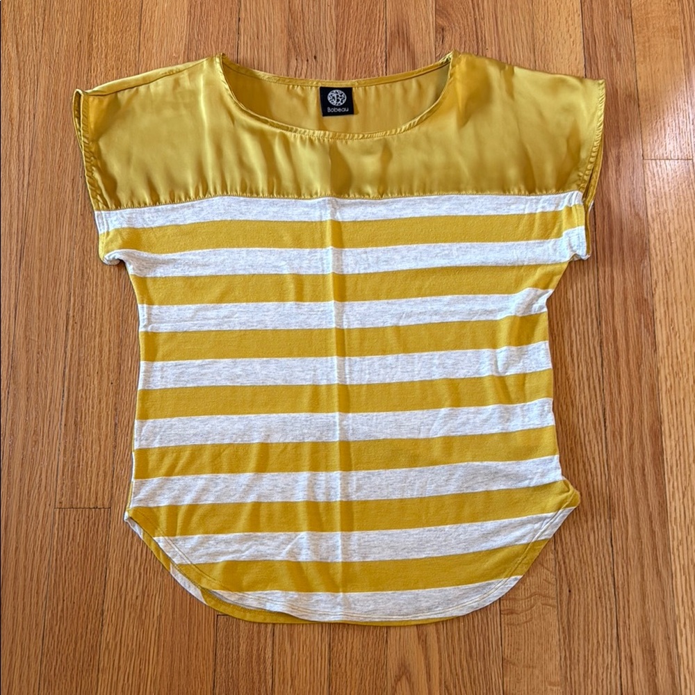 Yellow Striped Women's Top Size M